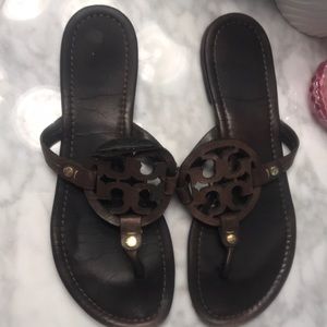 Tori Burch Miller Logo Flat Sandal
